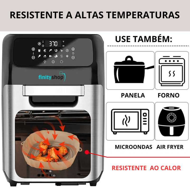 Forma de Silicone Reutilizável para Air Fryer - finityShop