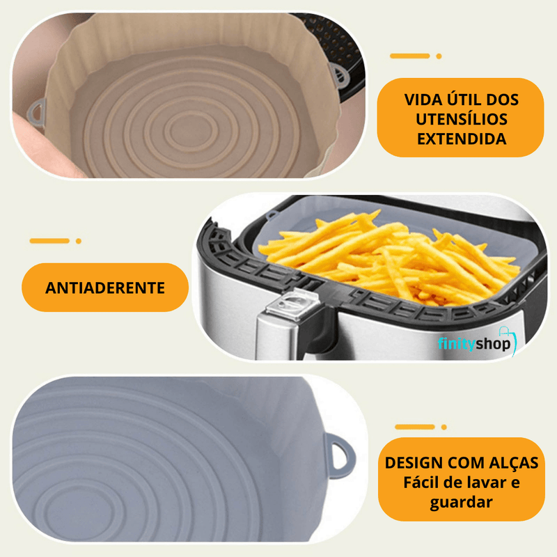 Forma de Silicone Reutilizável para Air Fryer - finityShop